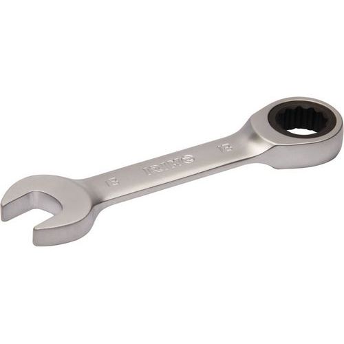 Irimo - Clé mixte à cliquet courte 17mm - Finition chromée - 128mm - Outil de précision