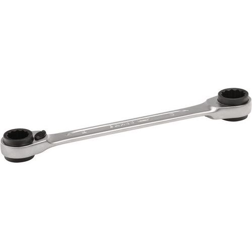Bahco - Clé polygonale à cliquet 8-11 mm - 151 mm - Finition chromée - Outil à main essentiel