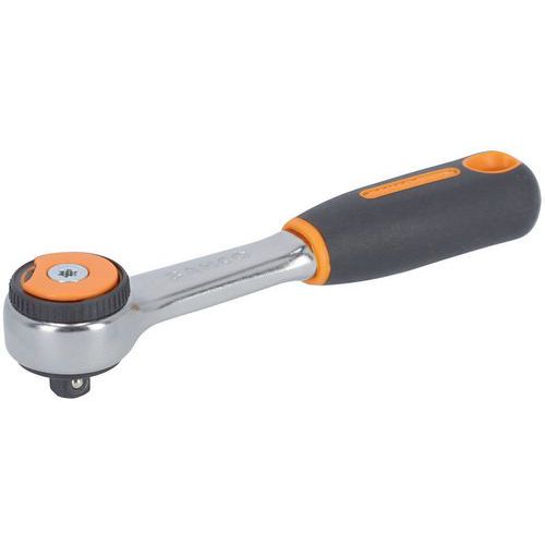 Bahco - Cliquet réversible 1/4 tête ronde 72 dents 120mm - Outillage à main précis et durable