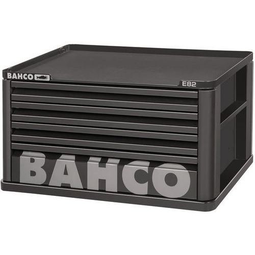 Bahco - Coffre de rangement E72 4 tiroirs Noir - 693x510x396mm - Servante robuste 41.8kg max