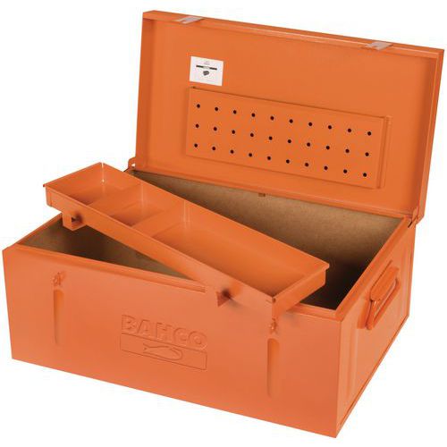 Bahco - Coffre Maçon Orange - 830x440x340mm - Charge Max 80kg - Rangement Outils Robuste