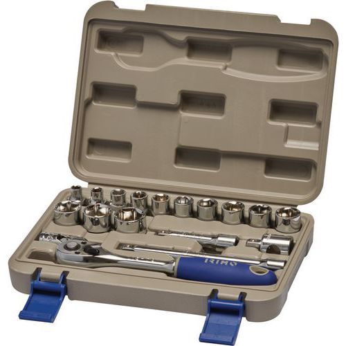 Coffret Douilles 3/8 18 Pièces 7-22mm