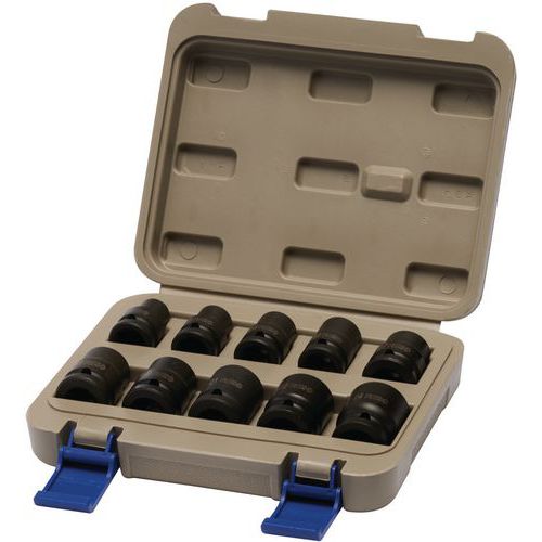 Coffret Douilles À Chocs 1/2 10 Pièces Boîte Plastique