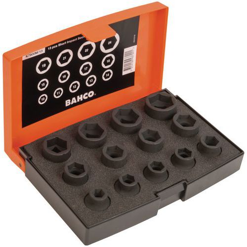 Bahco - Coffret douilles à chocs mini 1/2 13 pièces - Acier - Idéal pour mécanique