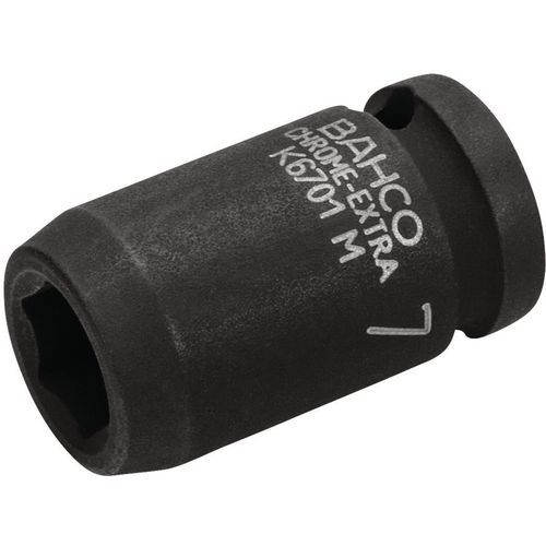 Bahco - Douille à chocs 1/4 6 pans 12mm phosphatée - Acier - Outil résistant