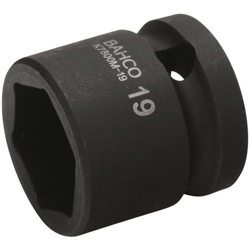 Bahco - Douille à chocs extra courte 1/2 6 pans 19mm phosphatée - Acier haute résistance - Pour travaux intensifs