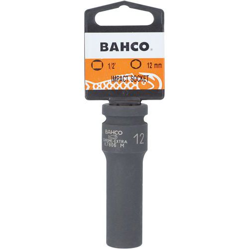 Bahco - Douille à chocs longue 1/2 6 pans 19mm phosphatée - Acier - Outil professionnel