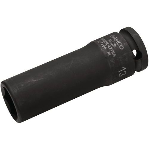 Bahco - Douille à chocs longue 3/8 17mm 6 pans phosphatée - Acier haute résistance