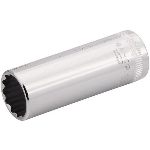 Bahco - Douille longue 1/4 12 pans 14mm - Acier haute performance - Outil métrique pour mécanique