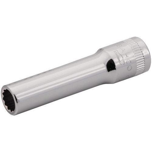 Bahco - Douille longue 1/4 12 pans - Acier - 5.06 cm - Idéale pour mécanique