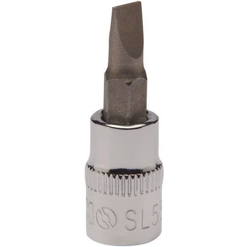 Douille tournevis 1/4 vis fente 1x5,5mm - Acier chromé - 3.75cm - Outil de précision