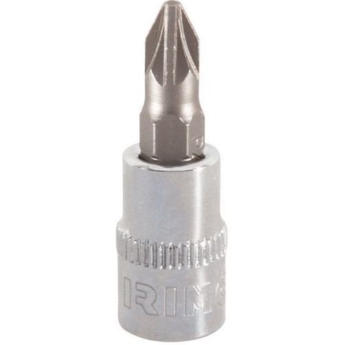 Douille tournevis 1/4 Pozidriv PZ-2 Acier Chromé - Outil de Précision pour Vis PZ2 - 37.5mm