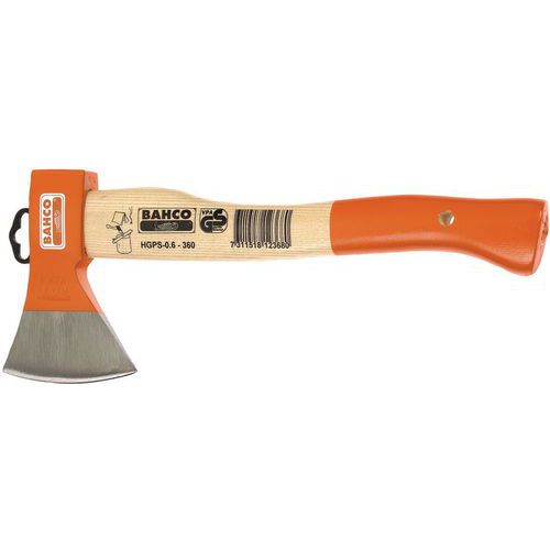 Bahco - Hache de camping manche courbé frêne 380mm 1kg - Acier robuste et ergonomique - Idéale pour vos activités extérieures