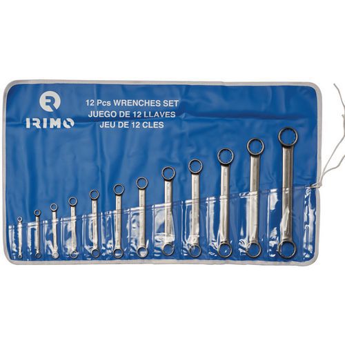 Irimo - Jeu 12 clés polygonales doubles 6-32mm pochette - Outillage à main professionnel - Idéal pour mécanique