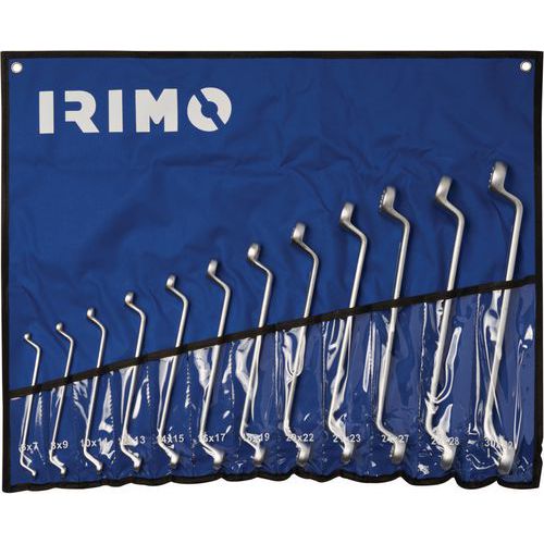 Irimo - Jeu 12 Clés Polygonales Doubles Coudées 6-32mm Pochette - Outillage à Main Robuste et Pratique