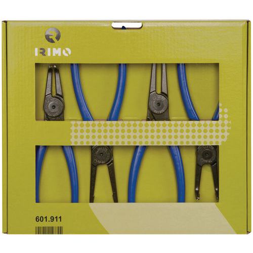 Irimo - Jeu 4 pinces à circlips 19-60mm - Usage Serrage - Outillage à main professionnel