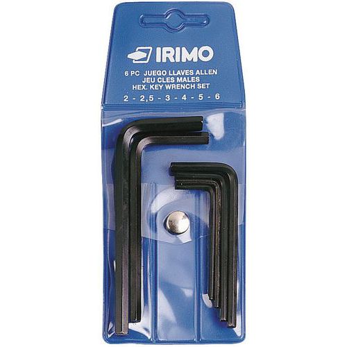 Irimo - Jeu 6 clés 6 pans métriques brunies - Outil à main pour vis creux - Finition durable