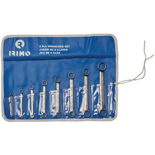 Irimo - Jeu 8 clés polygonales doubles 6-22mm pochette - Outillage à main résistant et pratique