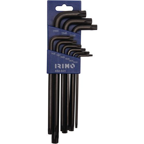 Irimo - Jeu 9 Clés Mâles Torx Sécurité Brunies - Empreinte Torx - Outil de Précision
