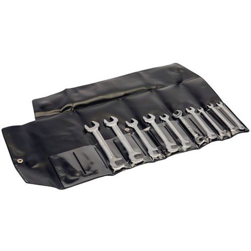 Bahco - Jeu de 10 clés à fourche doubles Lilliput métriques - Acier chromé - Pochette de rangement
