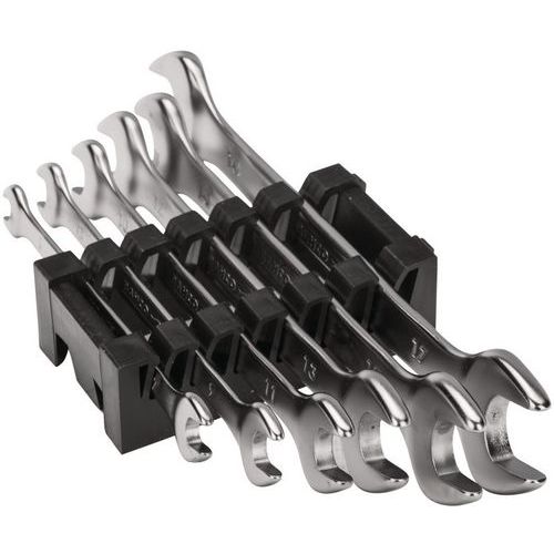 Bahco - Jeu de 6 clés à fourche doubles métriques - Acier chromé - Outillage à main professionnel