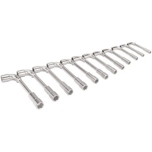 Bahco - Jeu de clés à pipe contre-coudées 12 pièces - Acier chromé - 6x12 pans - Outillage à main professionnel