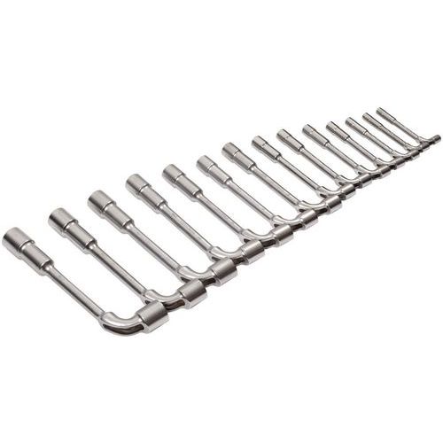 Bahco - Jeu de 14 clés à pipe contre-coudées 6x6 pans - Acier chromé - Outillage à main professionnel