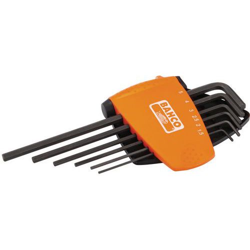 Bahco - Jeu de clés mâles 6 pans longues phosphatées 9 pièces - Acier - Outillage à main professionnel