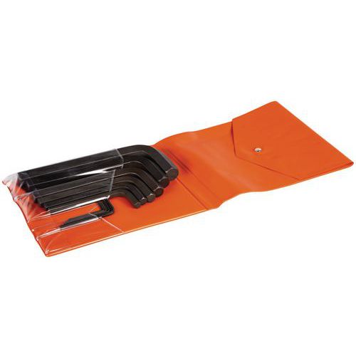 Bahco - Jeu de clés mâles 6 pans phosphatées 2-22mm 15 pièces - Étui - Acier haute résistance