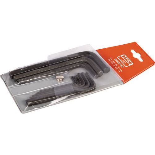 Bahco - Jeu de clés mâles 6 pans phosphatées - 10 pièces 1/16-3/8 - Étui - Outillage à main de précision