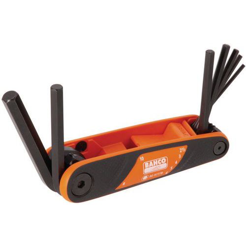 Bahco - Jeu de 7 clés mâles 6 pans creux phosphatées 2,5-10mm - Acier - Outillage à main professionnel