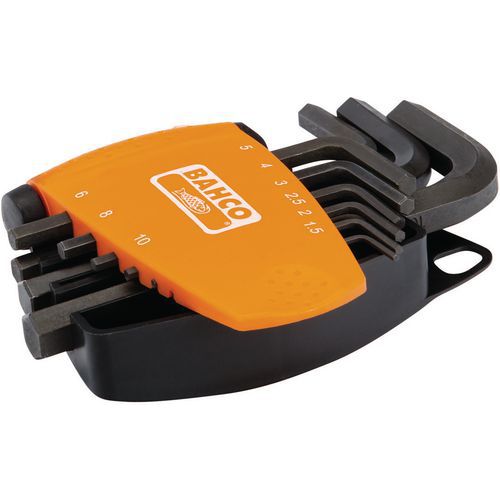 Bahco - Jeu de clés mâles 6 pans - 9 pièces - Support compact - Acier - Outillage à main