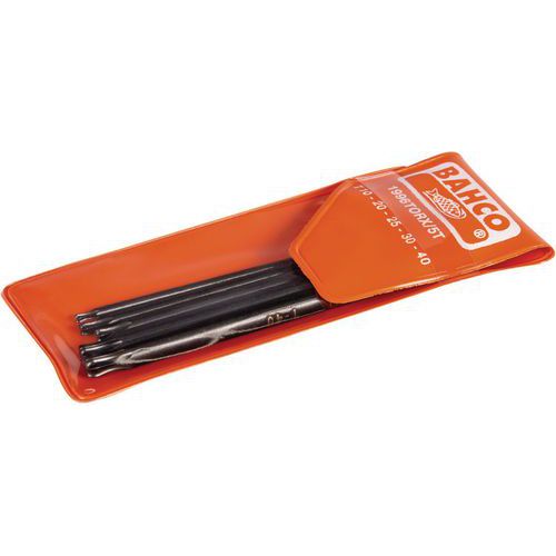 Bahco - Jeu de clés mâles TORX tête sphérique - 5 pièces - Acier phosphaté - Étui inclus
