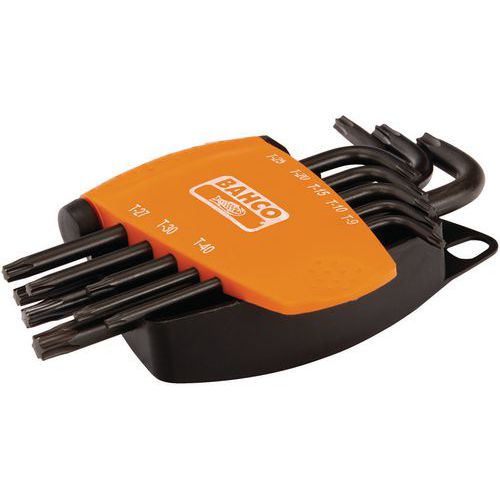 Bahco - Jeu de clés mâles Torx longues T9-T40 8 pièces - Acier phosphaté - Outillage professionnel