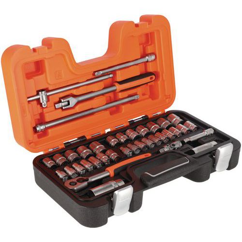 Jeu Douilles 3/8 6 Pans Pouces 38 Pièces Coffret