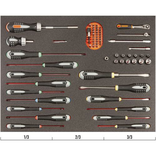 Jeu embouts/douilles/cliquets/Tournevis ERGO module 3/3 - Bahco Jeu embouts/douilles/cliquets/Tournevis ERGO module 3/3 - Bahco