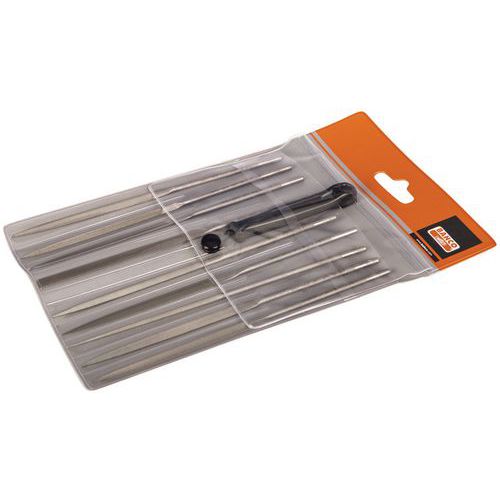 Bahco - Jeu de 9 limes aiguilles 160mm mi-douces - Finition précise