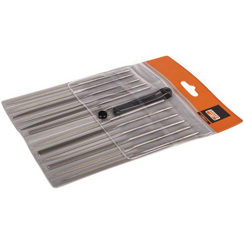 Bahco - Jeu de limes aiguilles sans manche 160mm - Finition précise - Outillage à main de qualité