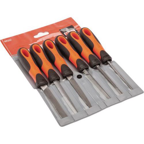 Bahco - Jeu de 6 limes ERGO 100mm - Finition douce - Outillage à main
