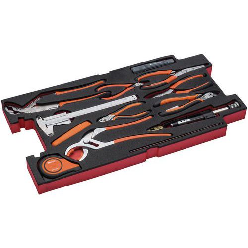 Bahco - Jeu de pinces pour caisse rigide 4750RCHDW01 - 15 pièces - Rangement d'outils professionnel