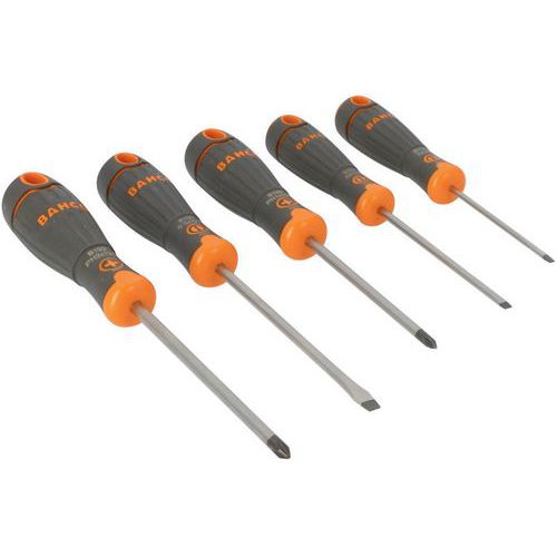 Bahco - Jeu de 5 tournevis BahcoFIT caoutchouc - Philips - Module pour servante