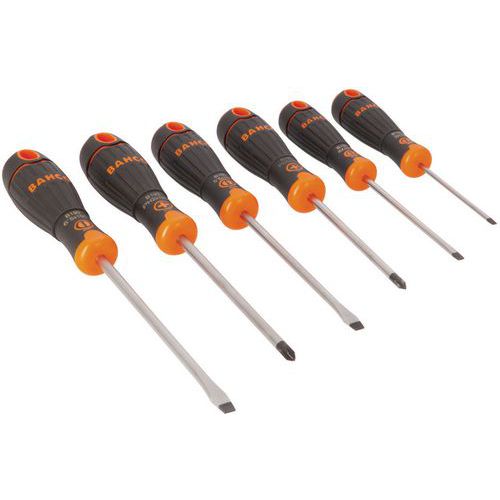 Bahco - Jeu de tournevis BahcoFIT 6 pièces - Caoutchouc ergonomique - Philips - Module pour servante