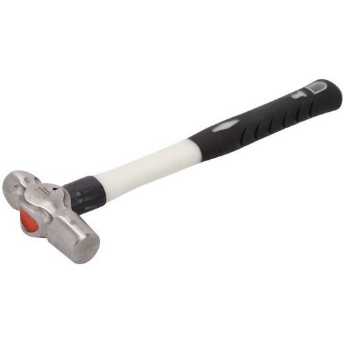 Marteau Serrurier À Panne Rond Inox Manche Fibre Verre 300 G