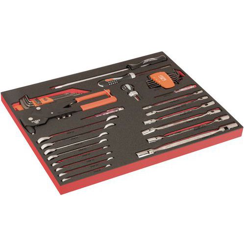 Bahco - Module mousse Fit&Go 3/3 - 42 pièces - Rangement d'outils professionnel - 543x445x40mm