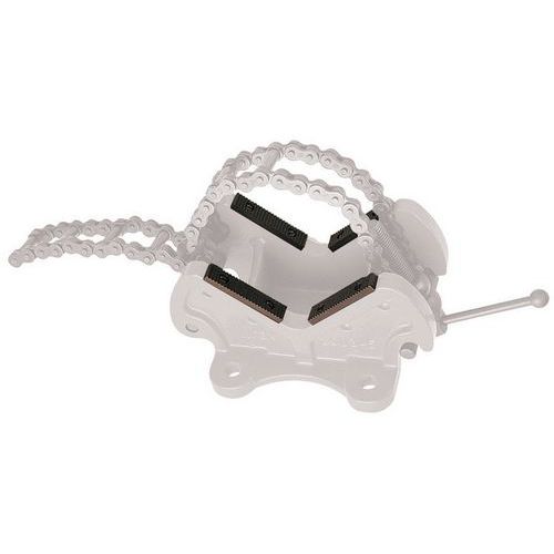 Virax - Jeu de mors pour étau à double chaîne - Largeur mâchoire 4mm, Ouverture 114mm - Serrage précis et durable