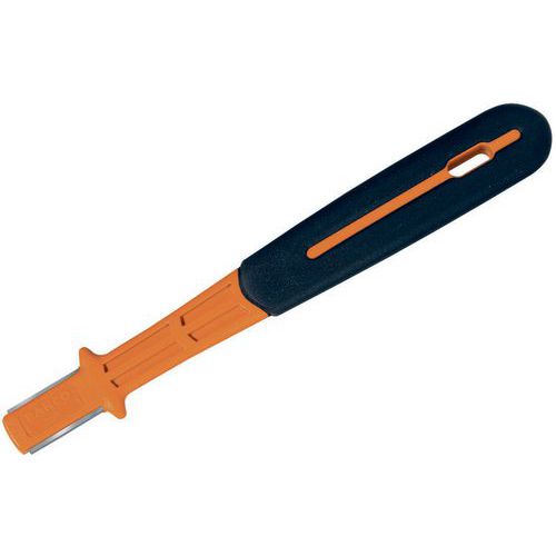 Bahco - Pierre d'affûtage et affûteur carbure 100mm - Carbure de silicium - Noir/orange