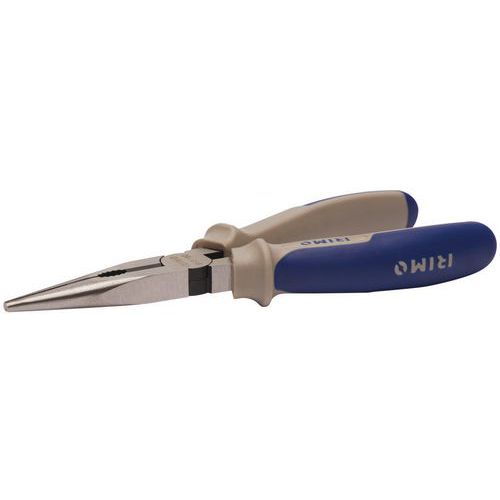 Irimo - Pince bec demi-rond 160mm bi-matière droite - Outillage à main professionnel