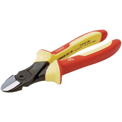 Bahco - Pince coupante diagonale ERGO 180mm - Isolation 1000V - Phosphatée - Acier