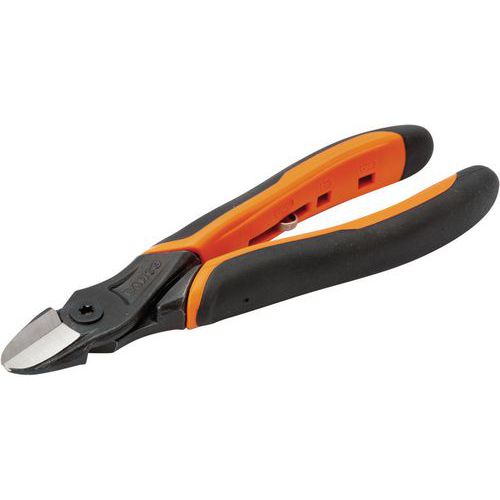 Bahco - Pince coupante diagonale ERGO 160mm - Acier phosphaté - Isolation 1000V - Usage serrage