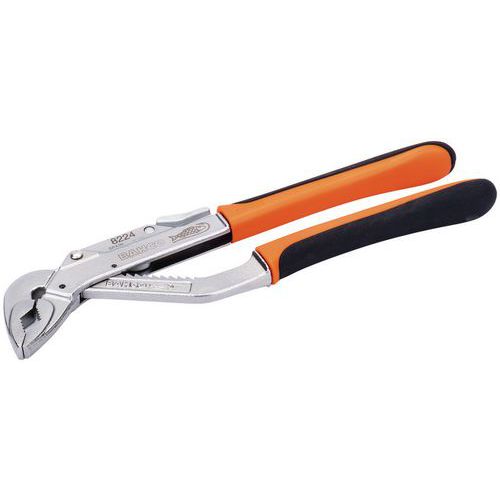 Bahco - Pince multiprise ERGO 315mm - Poignée bimatière chromée - 13 positions - Serrage professionnel